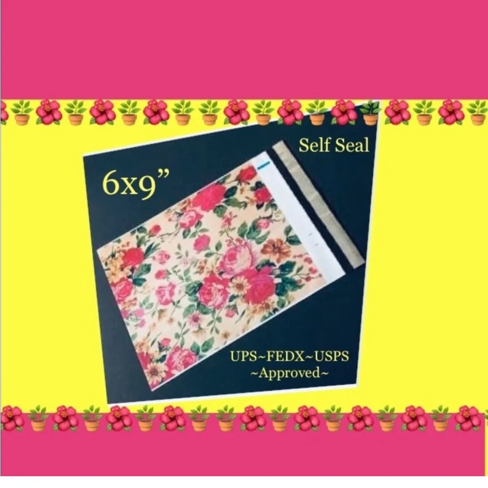 50pcs ~  6x9’ Polymailer Bags~BONUS 50ct Free Stickers 🌺🆕🌺 USPS Approved!
